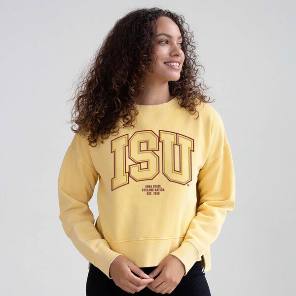 Chicka-D Women's ISU Gold Malibu Crewneck